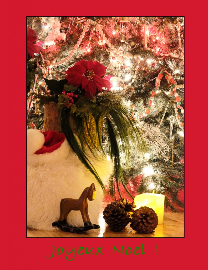 2e choix Carte Noel –  Cheval à bascule –  L Lefebvre